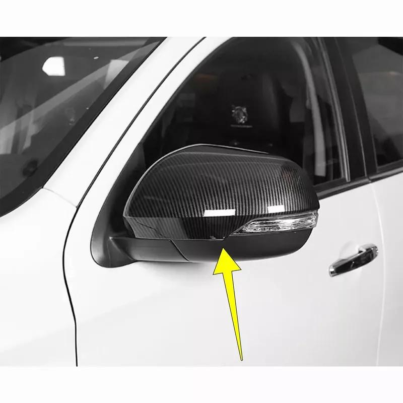 For Mitsubishi Montero Pajero Shogun Sport 2016- ABS Car Rearview Side Mirror Cover Wing Cap Exterior Trim Adhesive Sticker