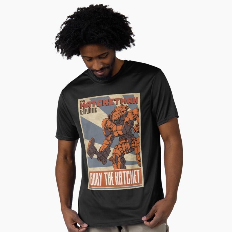 The Hatchetman Mechwarrior MWO Mech Combat RPG Gift t shirt for gamer Battletech Graphic clothes Short sleeve All size tops S
