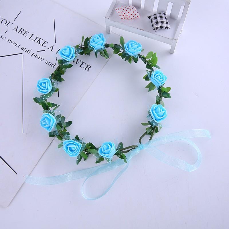 Gorgeous Adjustable Flower Crown with Colorful Silk Roses for Weddings