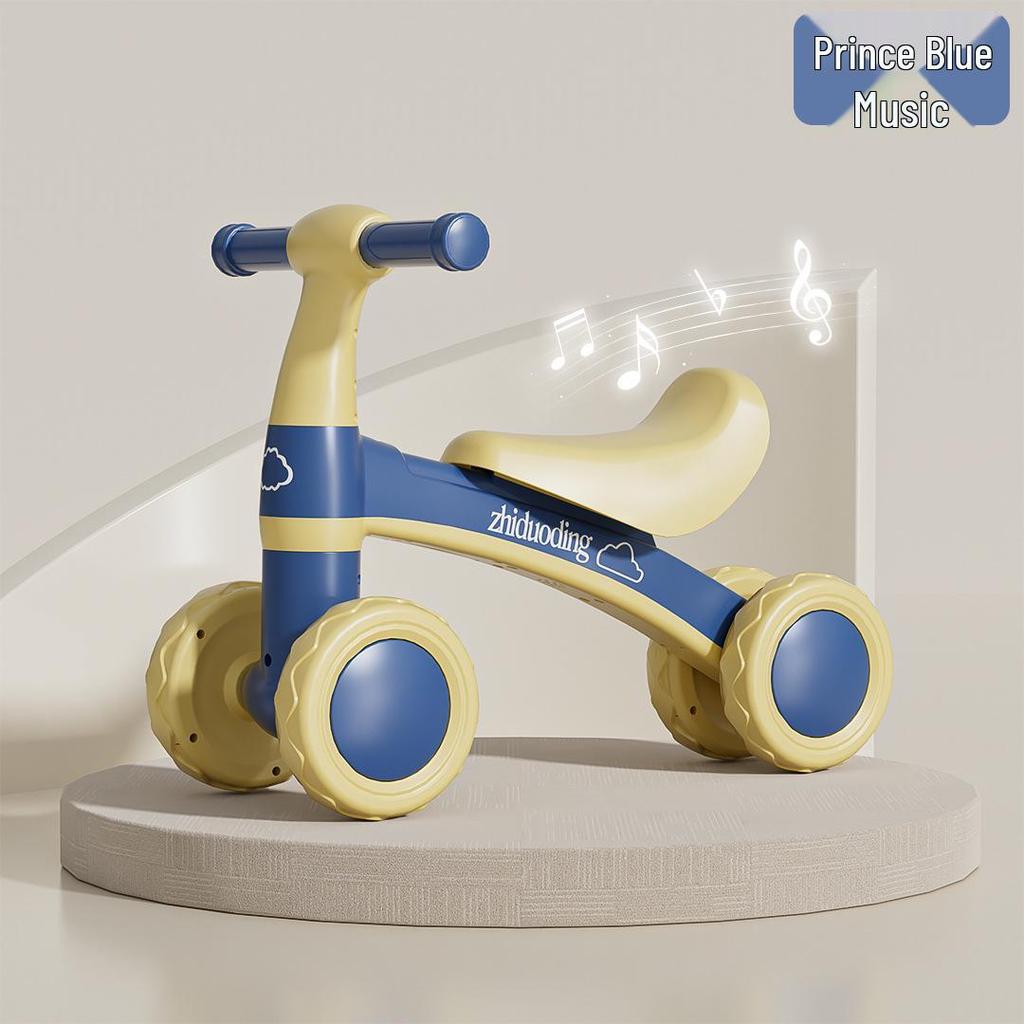 4-Wheel Pedal-Free Balance Bike for Toddlers (1-3 Years) - Baby Gliding Strider