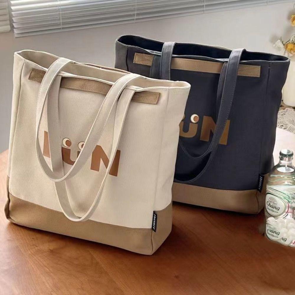 

Модная сумка на одно плечо, холст, студенческая сумка, 2024, женская сумка-тоут