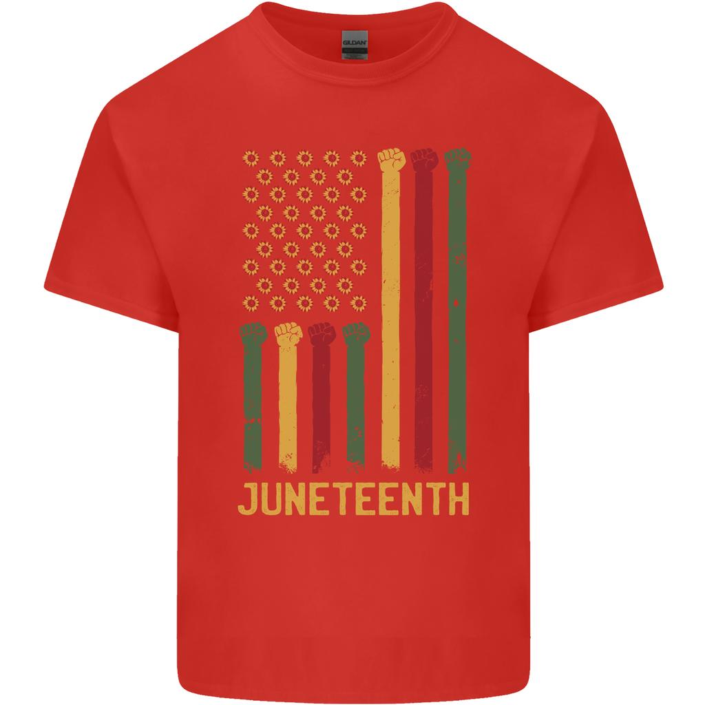 Juneteenth EUnisexcipation Day USA Flag Unisexs Light Cotton TShirt
