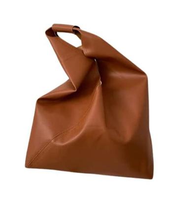 [88flix] Korean Triangle Eco Tote Bag, Large Capacity, Cute Diaper Bag (Brown)