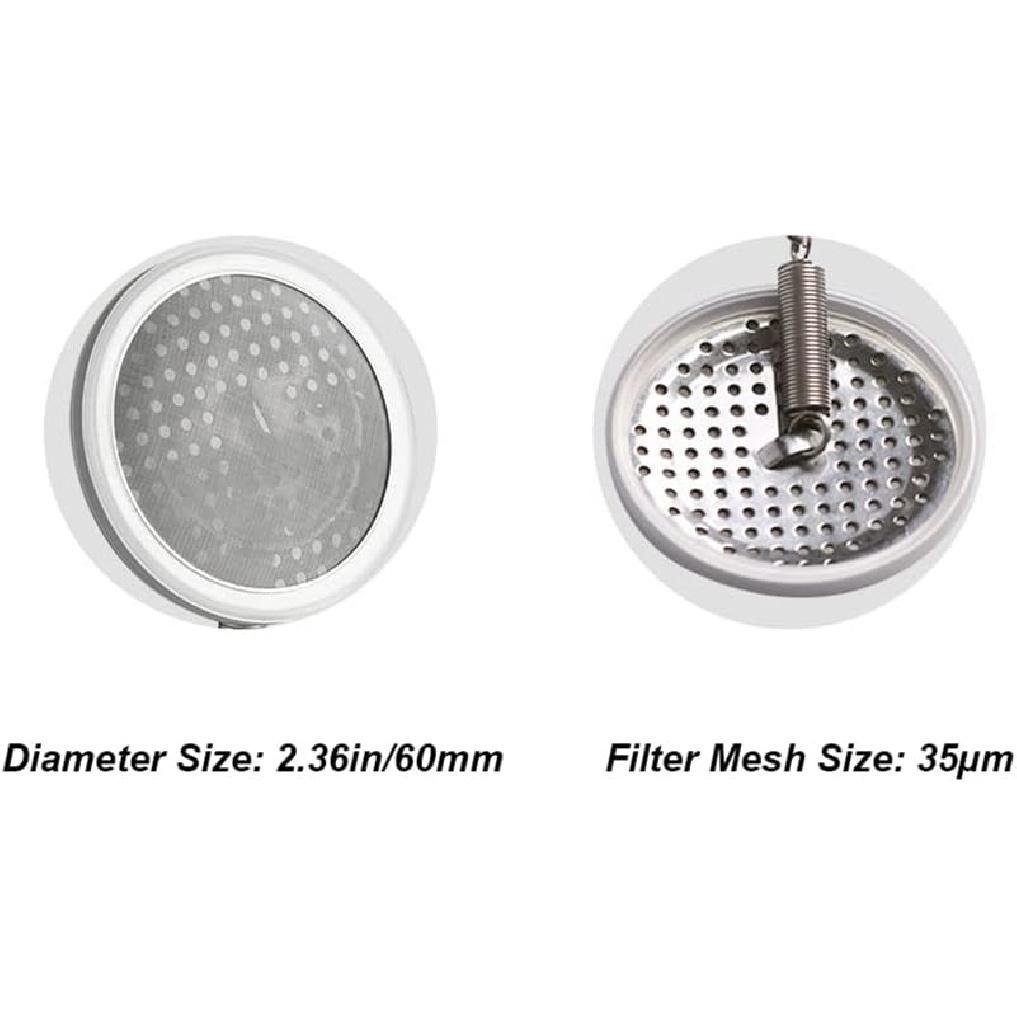 Reusable Syphon/Siphon Coffee Filter for Hario Yama Siphon Coffee Maker & Other Similar Syphon Coffee Maker, Permanent Stainless Steel & Silicon
