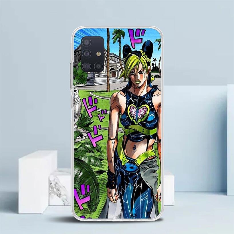 JoJo's Bizarre Adventure Jolyne Cujoh Soft Cover for Samsung Galaxy A12 A22 A32 A52 A72 A02S Phone Case Note 20 Ultra 10 S10 Plu