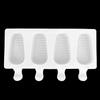 Rectangular Silicone Ice Cream Molds Set Homemade Ice Cream Maker Kitchen DIY Tool