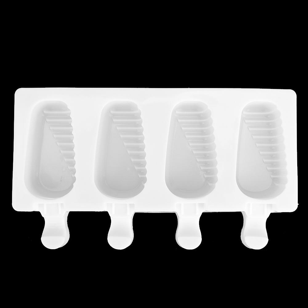 Rectangular Silicone Ice Cream Molds Set Homemade Ice Cream Maker Kitchen DIY Tool