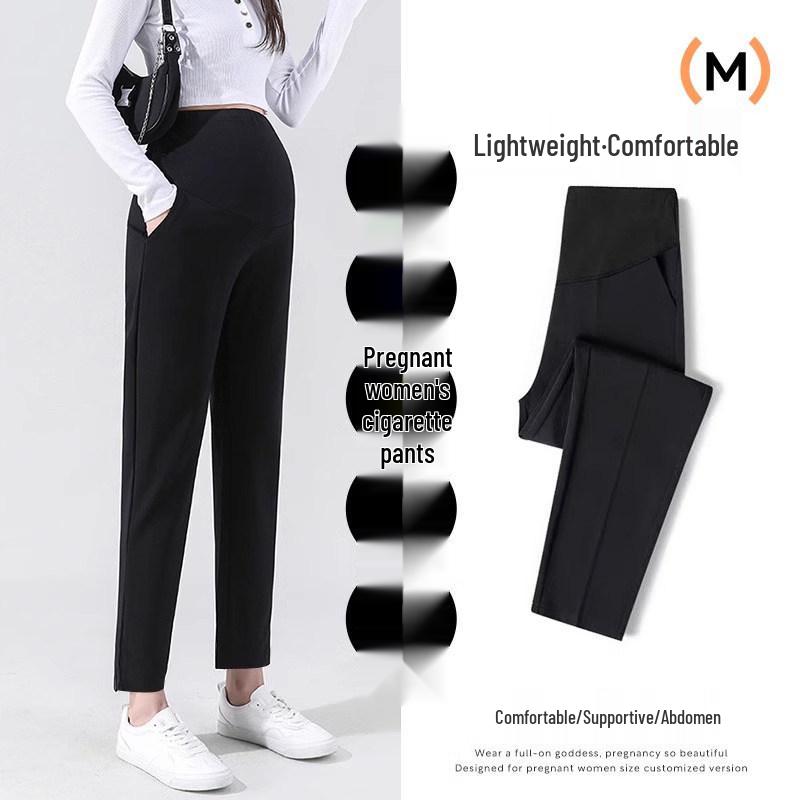 

Maternity Spring Cigarette Pants 2026 - Plus Size, Petite, Comfortable Fit Large [suitable for 110-135 jin] чорний