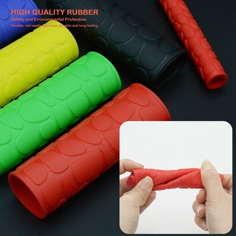Anti-Slip Motorcycle Handlebar Grip Universal Fit Rubber Sleeve  Electric Bike Accessories