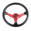 Deep Dish Corn Universal Racing PU Leather Steering Wheel 350mm 14inch Aluminum Alloy Auto Sport Drifting Steering Wheels 92mm