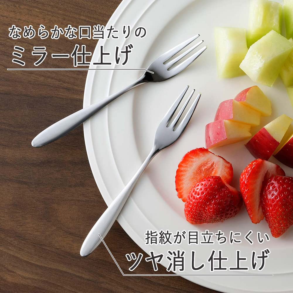 Japanese Product TSUBAME Stainless Steel Fork Picks 6pcs 13.8cm - Dishwasher Safe, Fingerprint Resistant