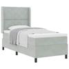Boxspring Bed with Headboard Light Grey 100 X 200 Cm Velvet