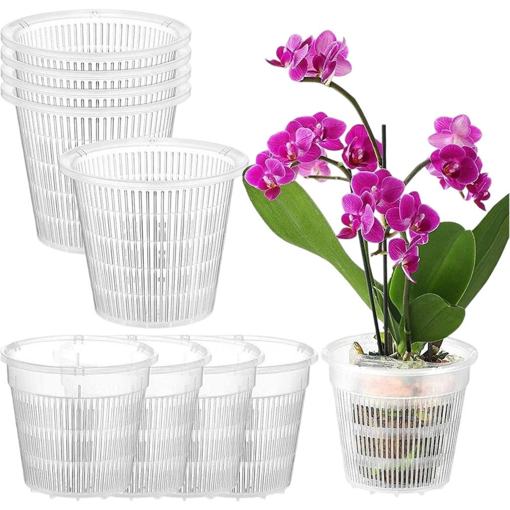 Mesh Pot Root Control Orchid Flower Breathable Growth Container Drainage Hole Orchid Pot With Root Garden Plastic Flower Pot