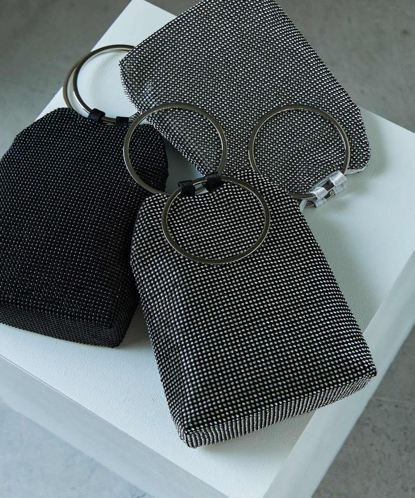 Party Handbag Party Bag 2way Ring Handle Shoulder Bag Mini Tote Rhinestone Bijou Clutch Bag Mini Bag Dress Occasion Wedding Ceremony Entrance Ceremony