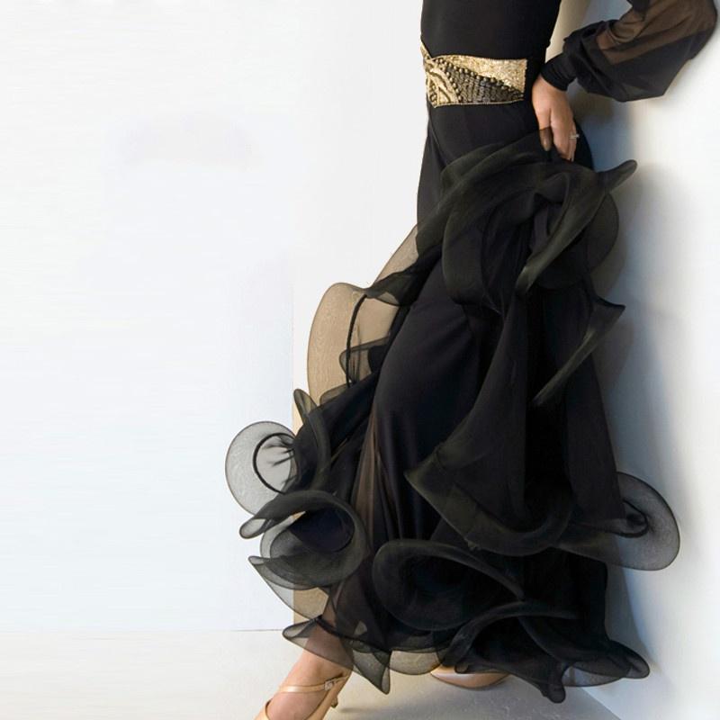 Women Latin Salsa Flamenco Ballroom Dance Modern Tango Waltz Skirt Dress Fashion