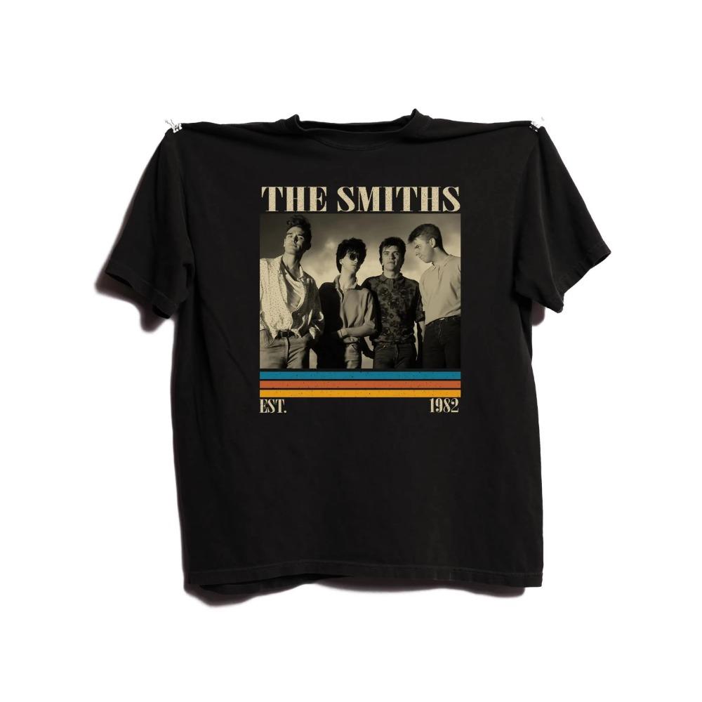 Summer Men s Pure Cotton Vintage The Smiths T-shirt Oversized Loose and Breathable Suitable Y2K Loose shirt S