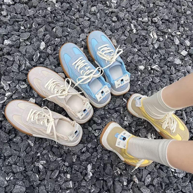 Series German Training Shoes Soft Leather Breathable Forrest Gump Shoes Women's New Sports Little White Shoes