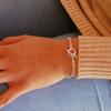 Oval Link Chain Bracelet with OT Clasp in Stainless Steel - European and American Style