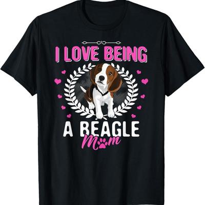 I Love Being A Beagle Mom Mama Mommy Mother T Shirt