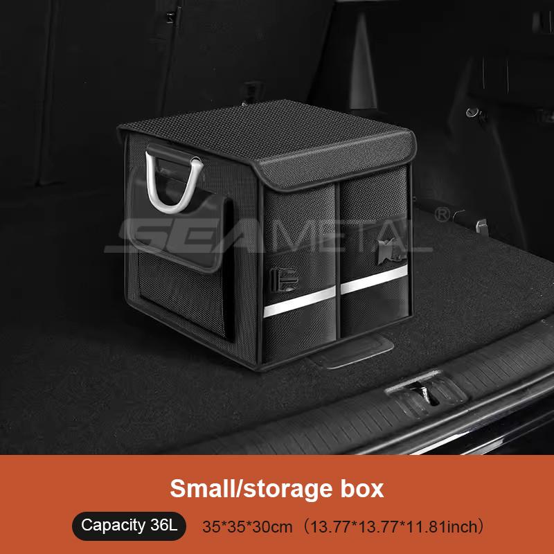 Foldable Trunk Storage Box Waterproof Oxford Cloth 110L Large-Capacity Car Organizer for Camping/Fishing Easy to Carry