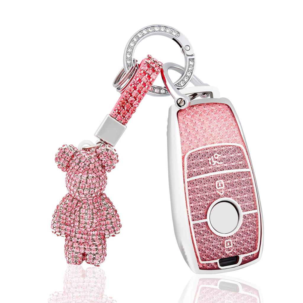 Car Key Cover Case Car Key Fob for Mercedes Benz Class A B C E G S CLA CLE CLS GLA GLC GLE GLK AMG Soft TPU KeyChain Car Key She