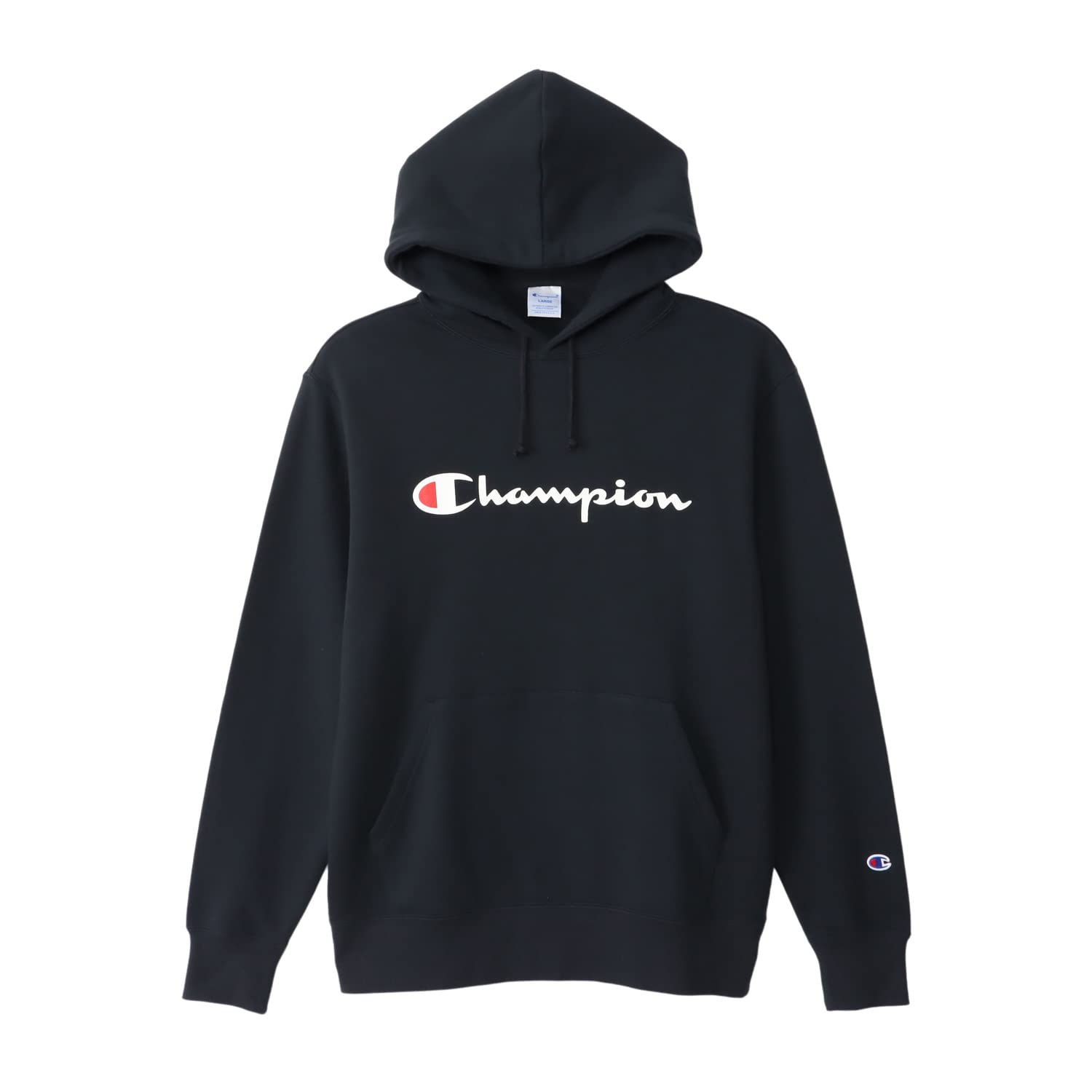 Hoodie Long Sleeve Pile-Lined Script Logo Hooded Sweatshirt Basic C8-W130Z-370-XL Pullover Top