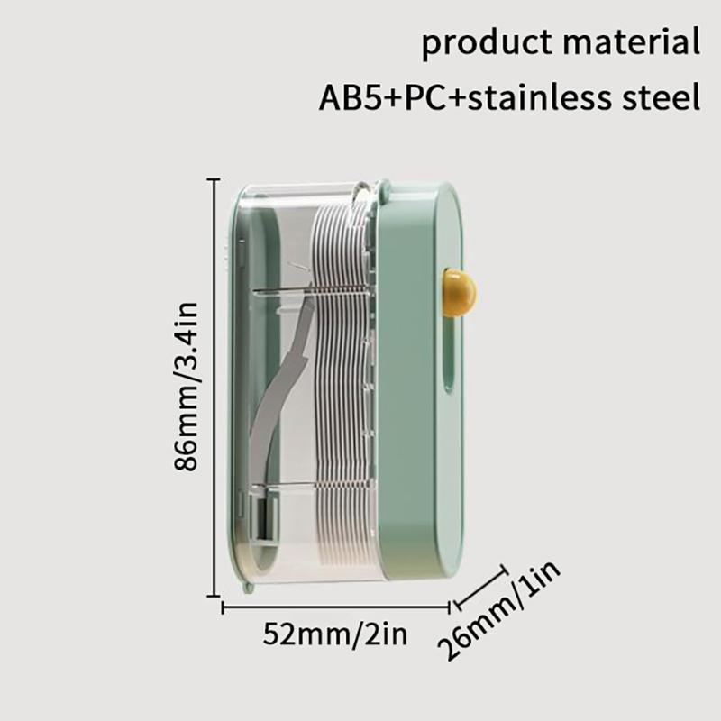 Portable Floss Dispenser Includes 10Pcs Floss Automatic Ejectable Floss Organiser Disposable Flossing Sticks Oral Care Press-On