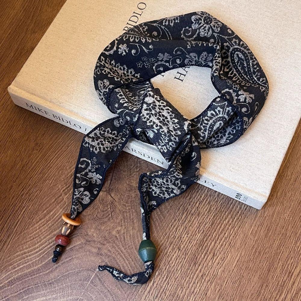 Silk Material Silk Scarf Necklace High-End Quality Neck-Wrapping Scarf  Overcoat Jewelry