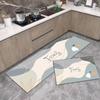 Stylish Non-Slip Kitchen Floor Mats: Dirt-Resistant, Water-Absorbing, Oil-Absorbing, Long Combination Set