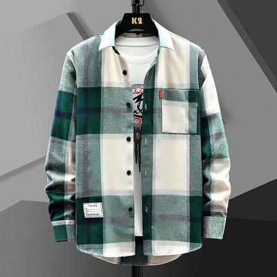 Erkekler İçin Ekose Gömlekler Moda Giyim Erkek Gömlekleri Giysiler Harajuku Vintage Bahar Varışları