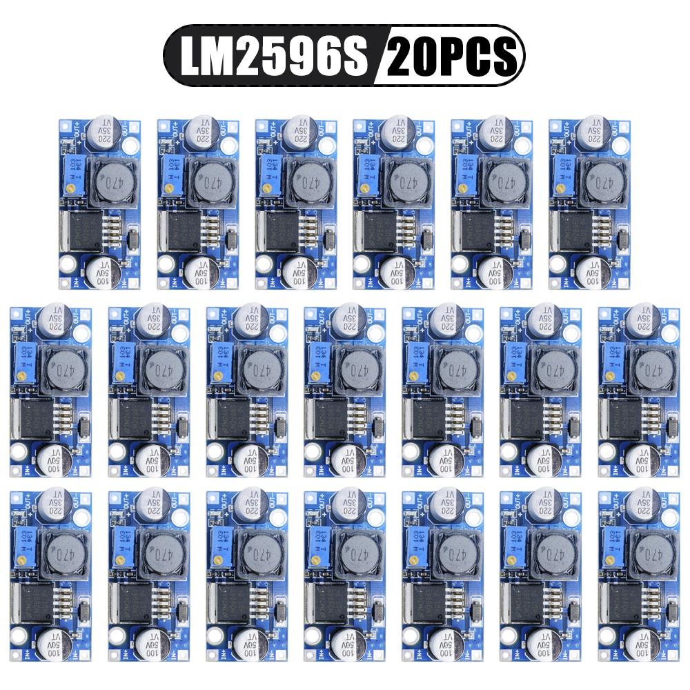 1-20PCS LM2596 LM2596S DC-DC Adjustable Buck Converter Module - 3.2-35V To 1.25-35V Step Down Voltage Regulator Power Supply
