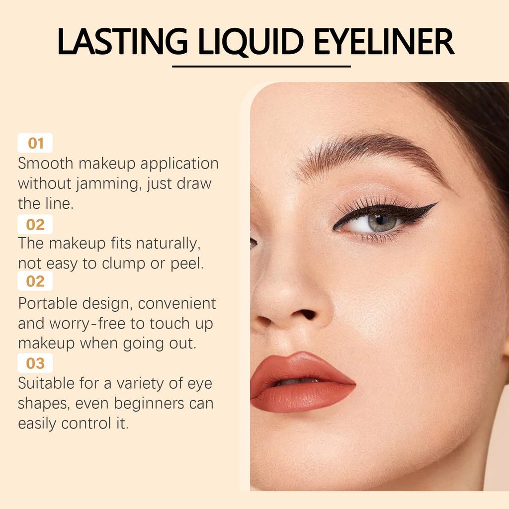 Zephoco Waterproof Liquid Eyeliner: 24H Long-Lasting Anti-Smudge Eye Liner Pen with Delicate Tip & Vitamin E, 3 Shades