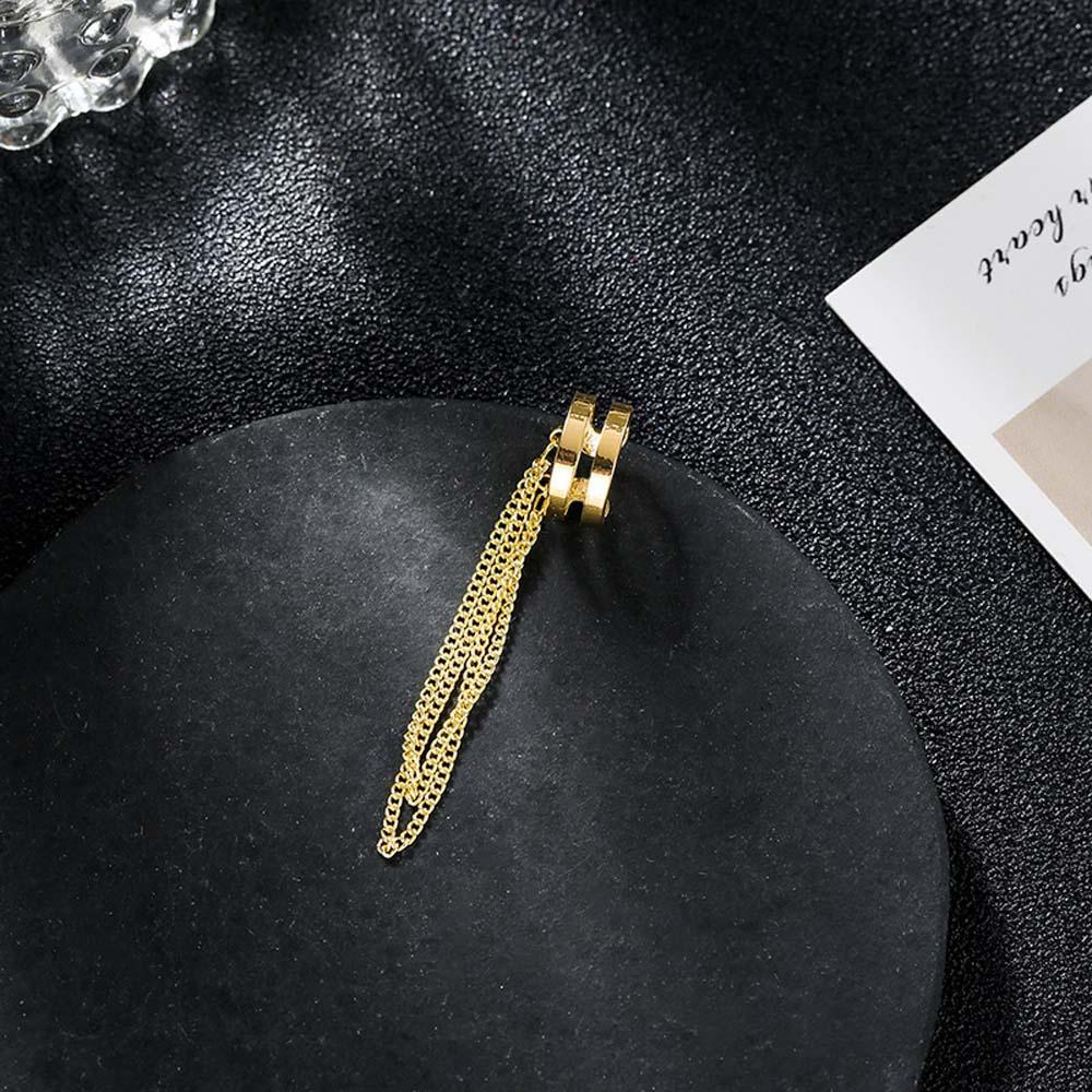 1 PC New Long Tassel Ear Cuff Multilayer No Piercing Hook Clip Earrings for Women Simple Temperament Jewelry Gift JWLY YSXX