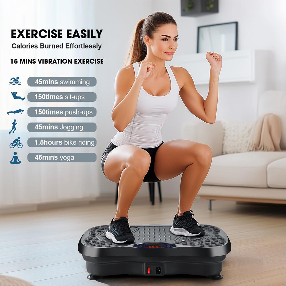 Vibration Plate Exercise Machine Bluetooth-Compatible Rhythm Machine Adjustable Speed Full Body Shaker Home Training Equipment