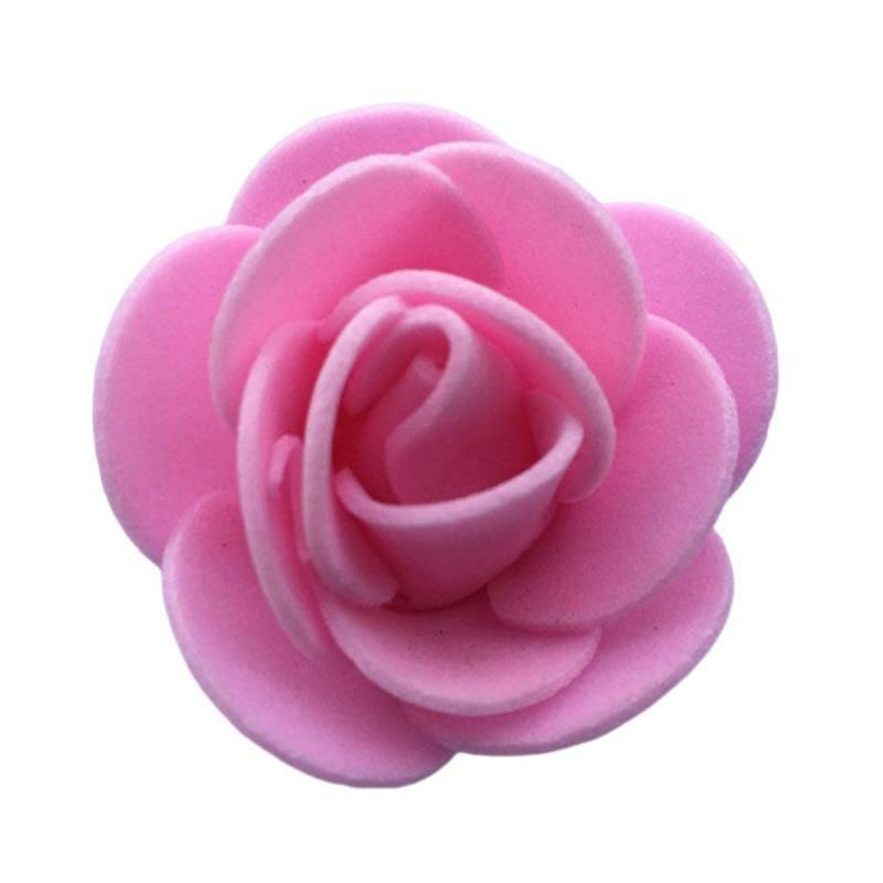 100Pcs 3.5cm Artificial Flower Foam PE Rose Heads DIY Valentine's Day Roses Wedding Candy Box Decoration