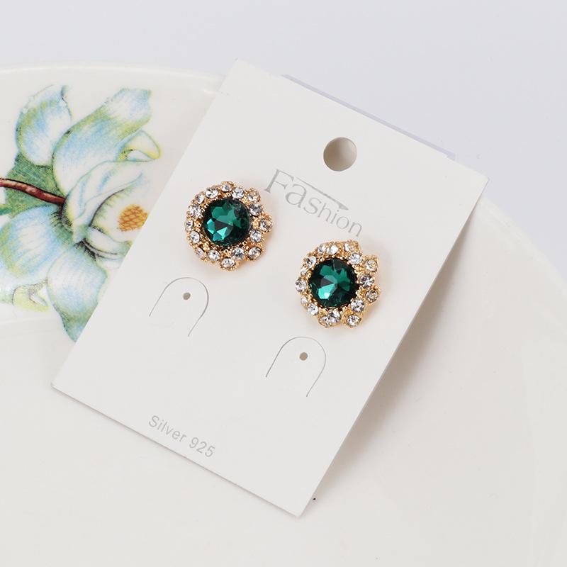 Korean Retro Diamond Earrings: Stylish S925 Silver Needle with Lace Design