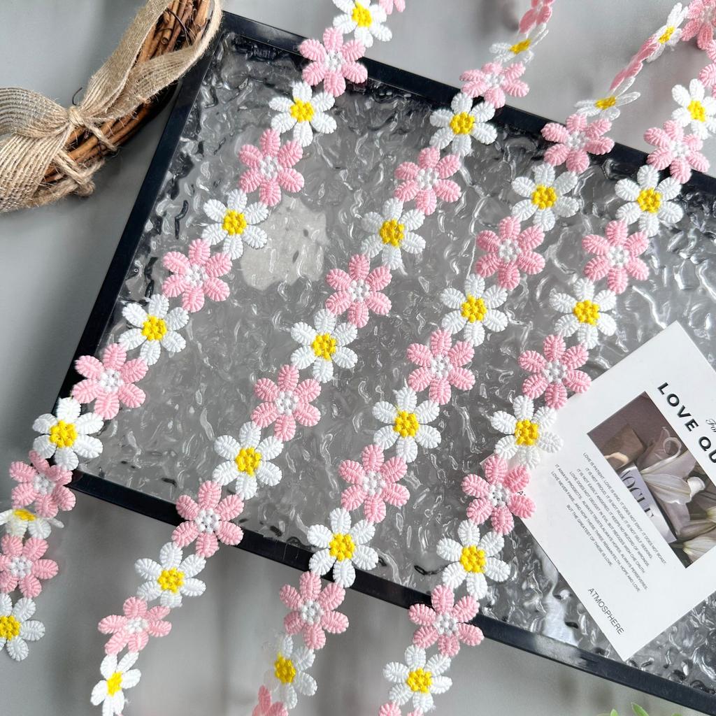 Fresh Color Embroidery Three-Dimensional Small Flower Clothing Hair Accessories Headgear Bag Dress Shoes And Hats Decorative Lace Accessories