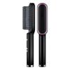 Negative Ion PTC Plate Metal Hair Straightening Brush USB Power Overheating Protection Portable Design Electric Comb