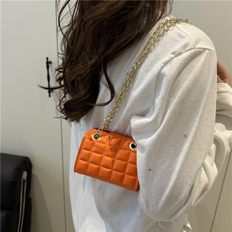 New Mini Square Bag Trendy Exquisite Solid Color Fashionable Simple Chain Shoulder Messenger Bag Women's Bag