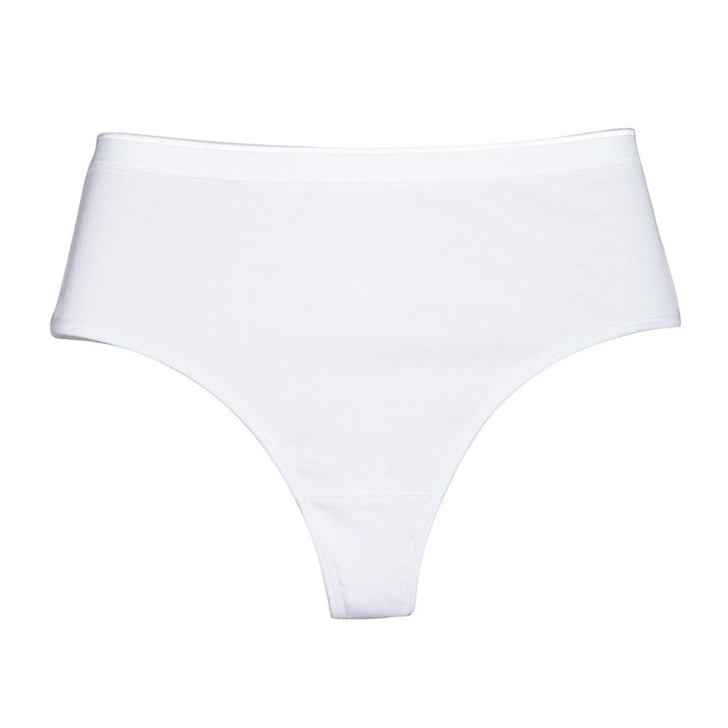 High-Waisted Tummy-Control Plus-Size Cotton Thong - Women's Sexy Summer Sport Underwear