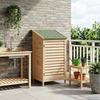 Garden Shed Natural 59 x 56 x 113.5 cm Solid Spruce Wood