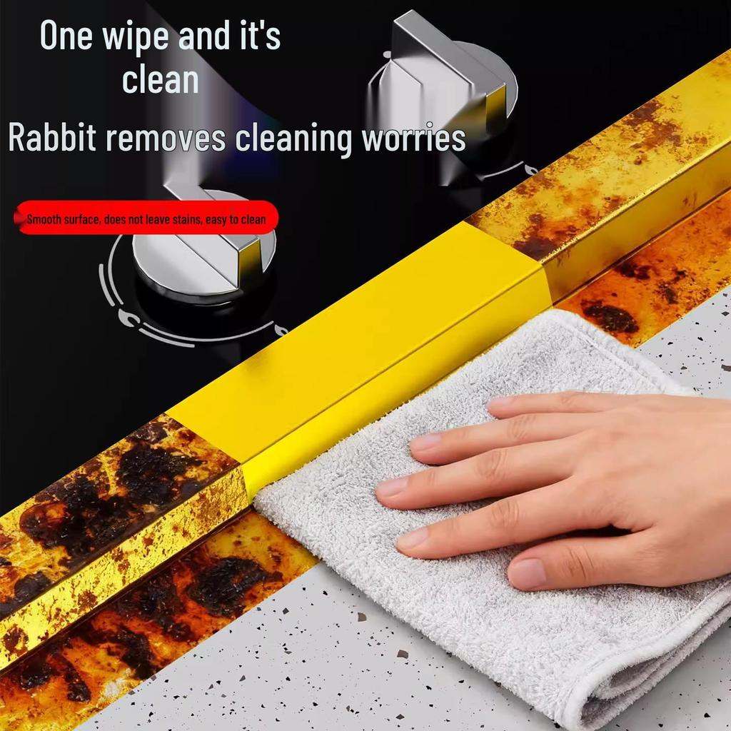 Waterproof Self-Adhesive Gold PET Tape: Oil and Mildew-Proof Strip for Kitchen Sinks & Gas Stove Countertops