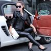 Chic and Slimming Women's Spring and Autumn Short PU Leather Jacket In American Style