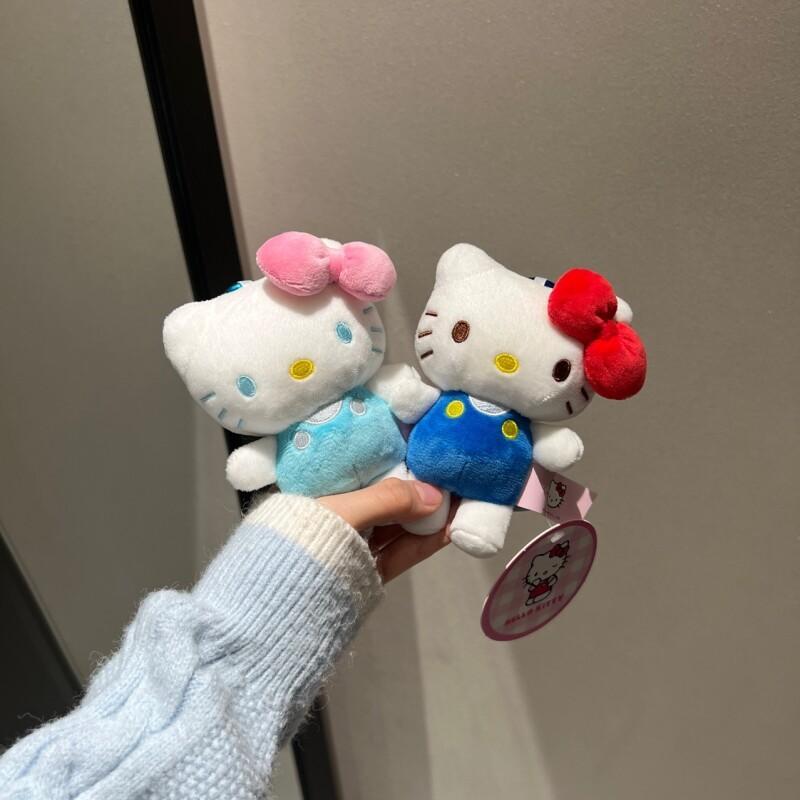 Cute Plush Doll Pendant Internet Celebrity Hello Kitty Small Pendant Plush Doll Cute Strap Pants Hello Kitty Bag Keychain Doll