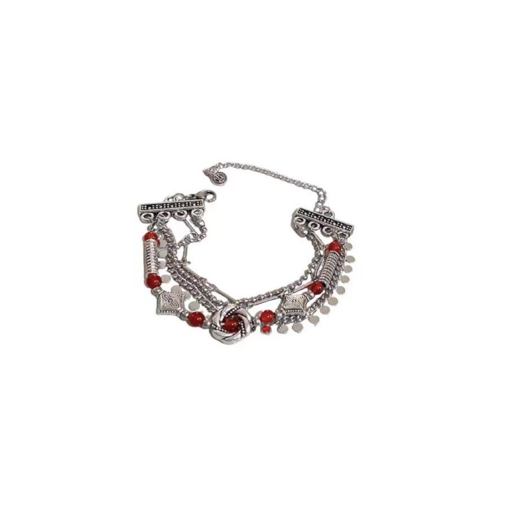 Tassel Retro Multilayer Bracelet Delicate Beads Bangles Vintage Ethnic Style Bracelet  Lady