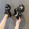 Popular Thick-soled Inner Height-increasing Dad Shoes 2025 Spring New Star with the Same Casual Versatile Fashion Style Lace-up Women