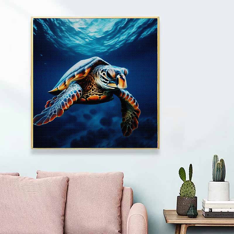 New Arrival 5D DIY Full Circle Diamond Painting "Turtle" Embroidery Cross Stitch Home Decor Gift