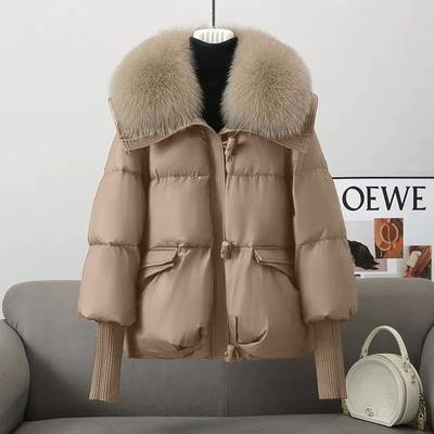 Short Dechable Fur Collar Cotton-padded Puffer Jacket