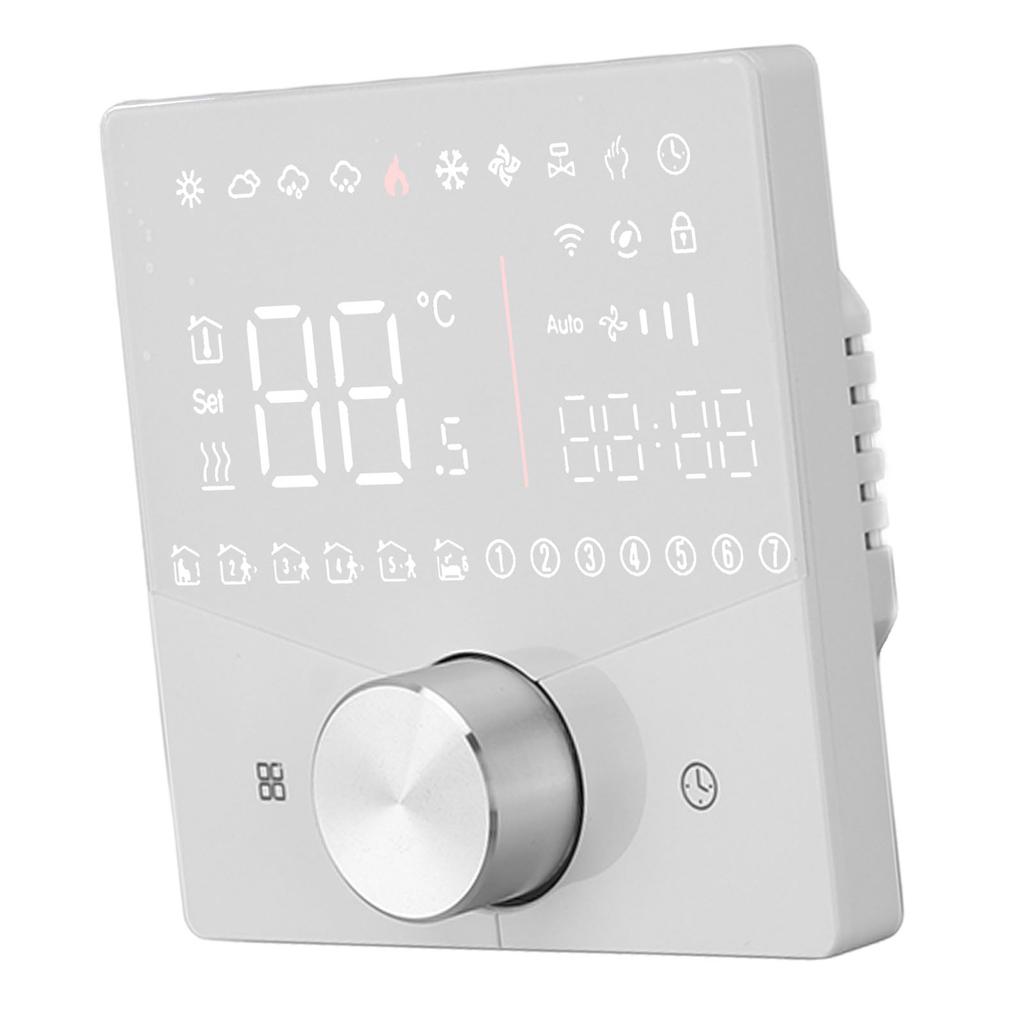 Smartes Digitales Thermostat LCD Farbdisplay Präzise Steuerung Intelligenter Temperaturregler Weiß