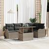VidaXL Set of 6 Garden Sofa Pieces with Cushions In Grey Poly Rattan 3348465